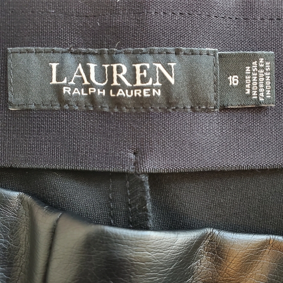 Lauren Ralph Lauren Pants - Lauren Ralph Lauren Women's Faux Leather Leggings, Black (Size 16)